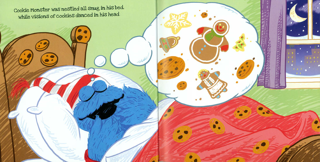 Twas the Night Before Christmas on Sesame Street pages 4-5