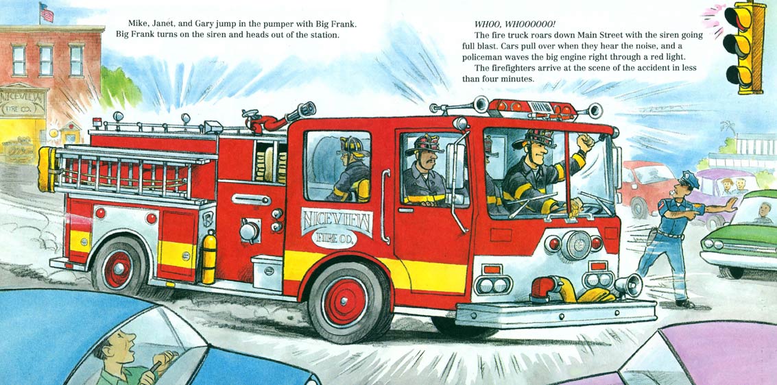 Big Frank's Fire Truck pages 12-13