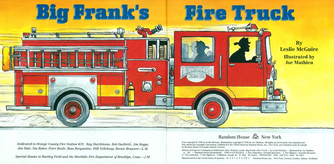 Big Frank's Fire Truck pages 2-3