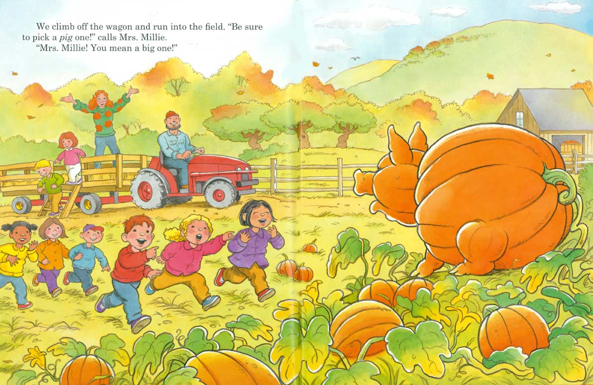 Pick a Pumpkin, Mrs. Millie! pages 14-15