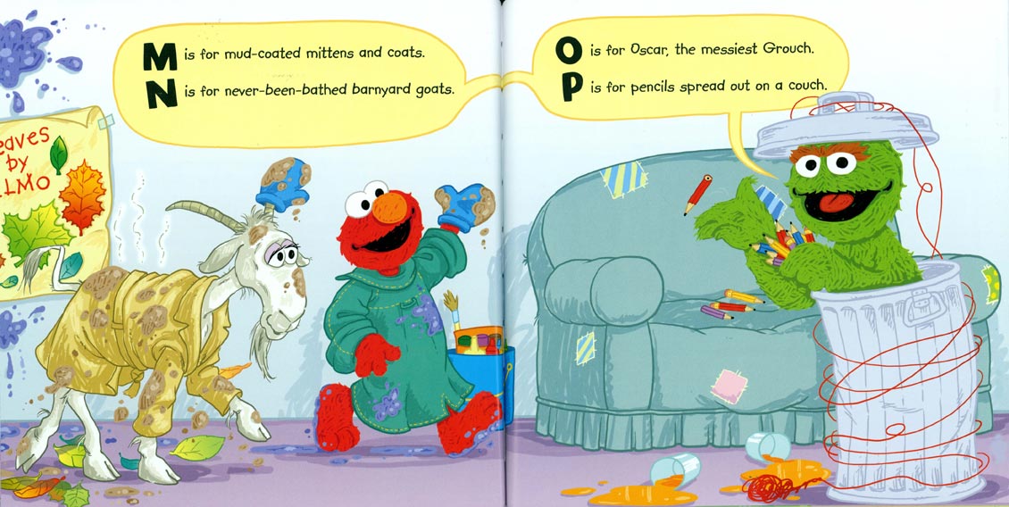 The Messy Alphabet Book! pages 14-15