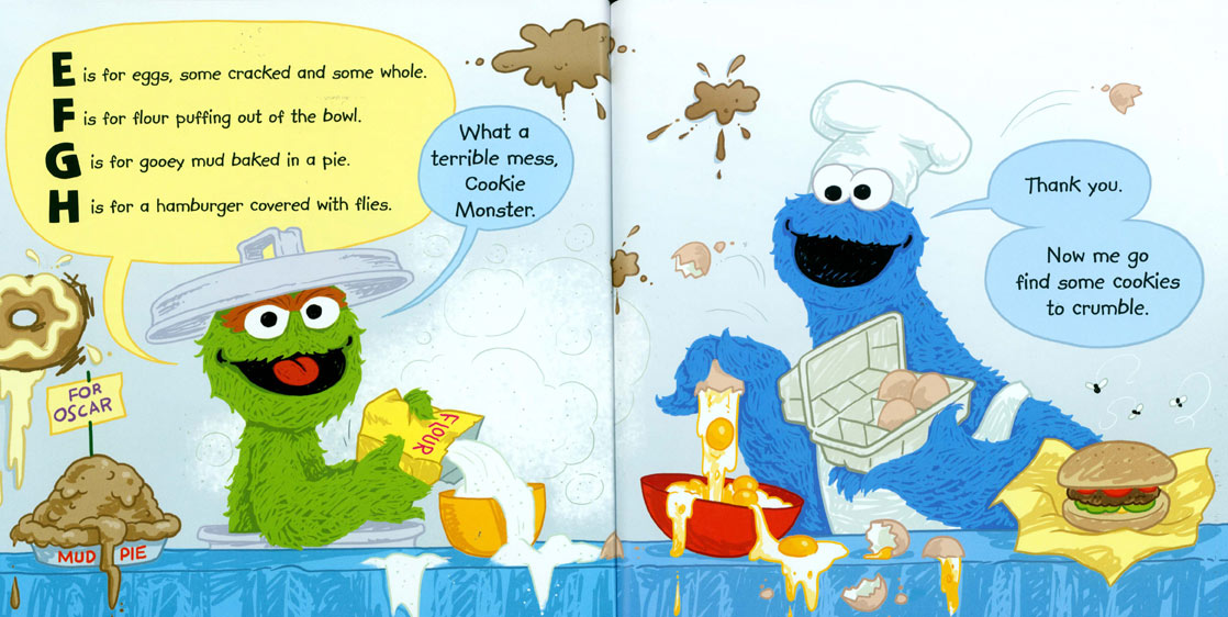 The Messy Alphabet Book! pages 8-9