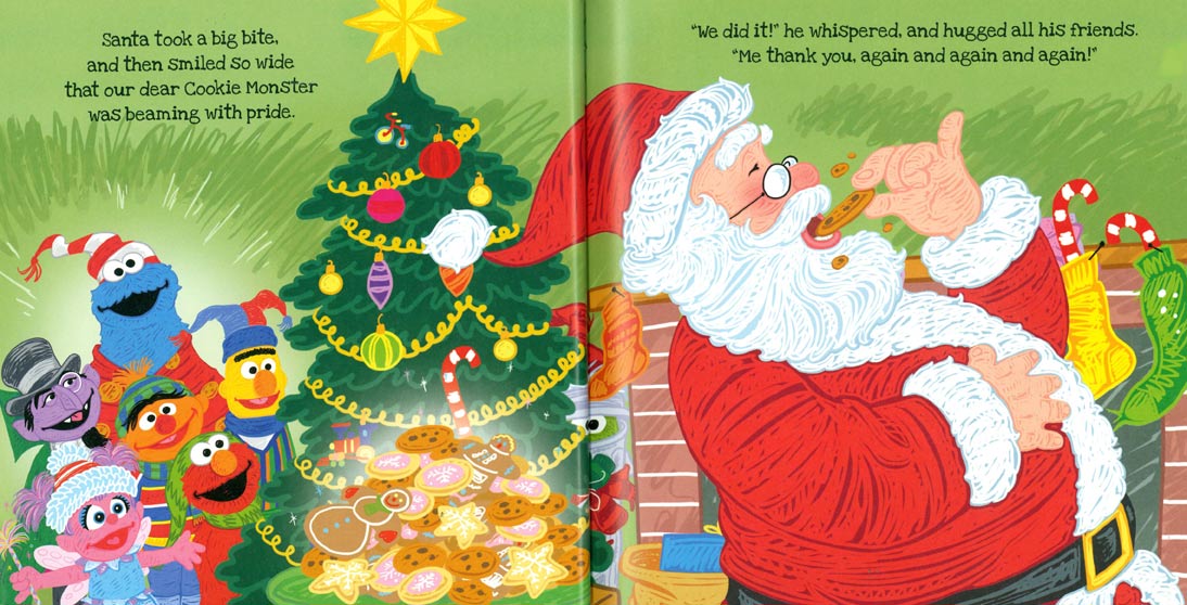 Twas the Night Before Christmas on Sesame Street pages 26-27