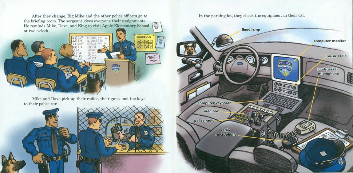 Big Mike's Police Car pages 8-9