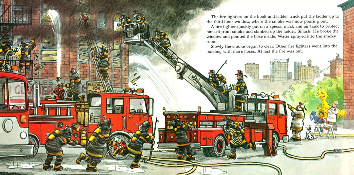 A Visit to the Sesame Street Firehouse pages 10-11