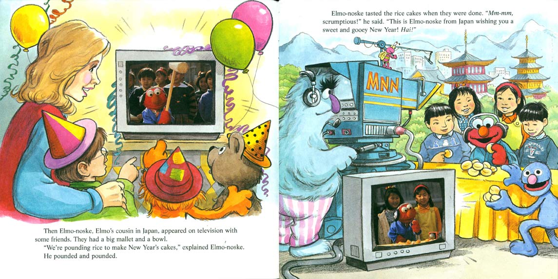 Sesame Street Stays Up Late! pages 8-9
