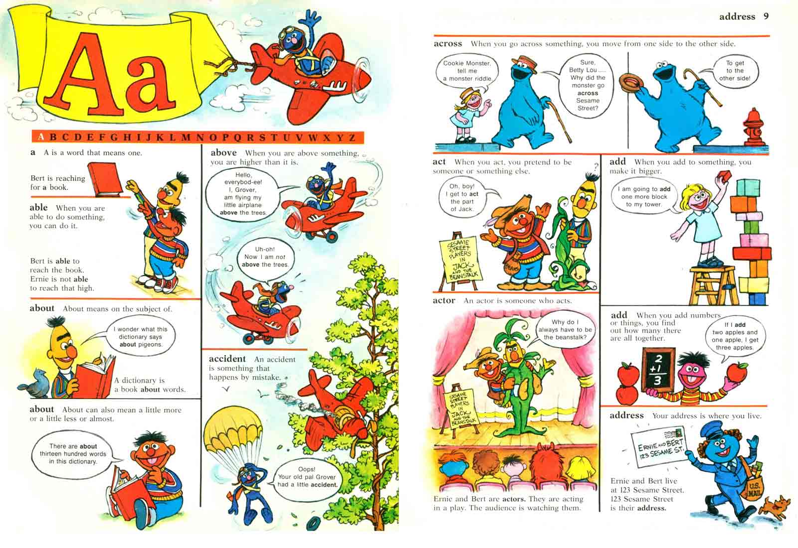Sesame Street Dictionary pages 8-9