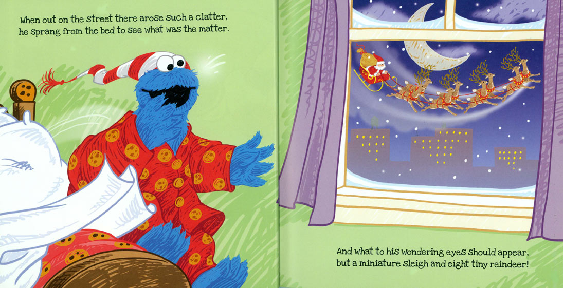 Twas the Night Before Christmas on Sesame Street pages 6-7
