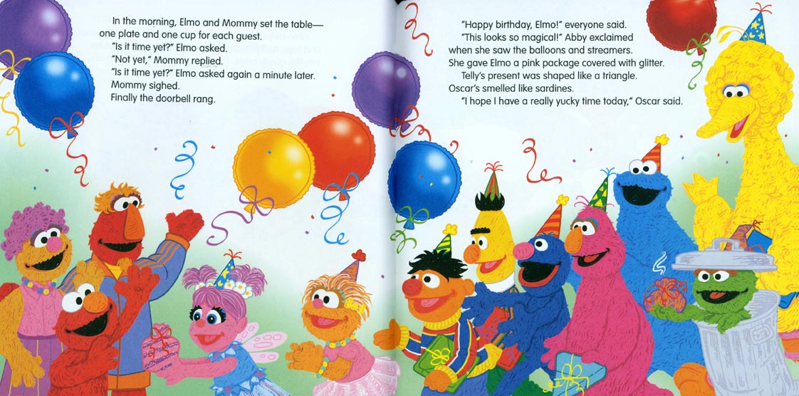 Elmo's Super-Duper Birthday pages 8-9